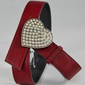 Ceinture reversible femme Bordeaux / Anthracite